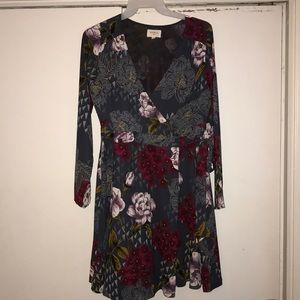 Floral Wrap front dress